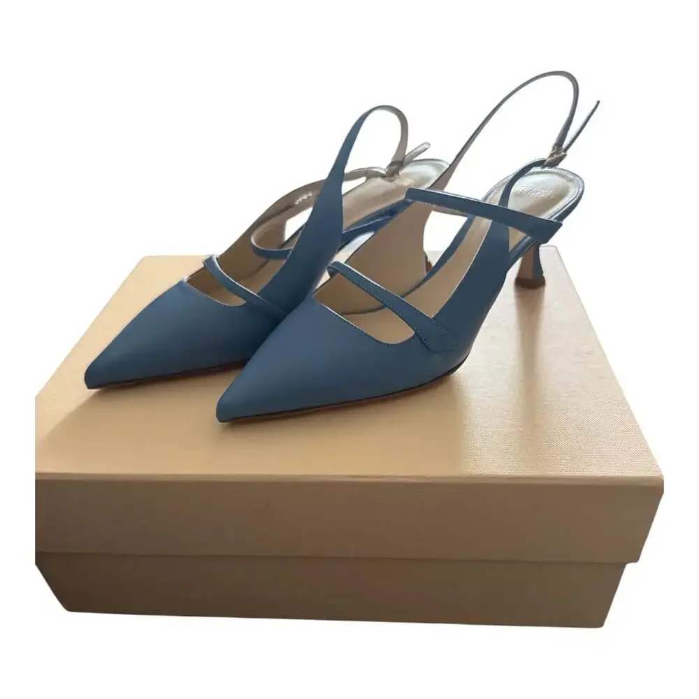 Alexandre Birman Tita 60 Slingback Heels Arctic Blue NWT Size 36